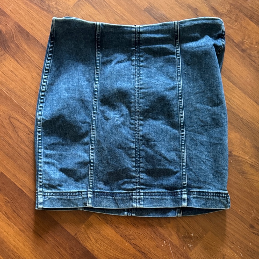 Free People Dark Blue Mini Skirt